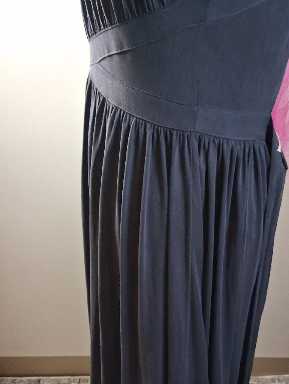 silence + noise Black Halter Maxi Dress with Gathered Bodice - Picture 2 of 11